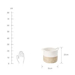 Korb Rund Ø26cm COTTON BRAID In Natur-Weiß 7 Korb Rund Ø26cm COTTON BRAID In Natur-Weiß -Butlers butlers korb rund o26cm cotton braid in natur weiss 2