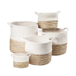 Korb Rund Ø35cm COTTON BRAID In Natur-Weiß 9 Korb Rund Ø35cm COTTON BRAID In Natur-Weiß -Butlers butlers korb rund o35cm cotton braid in natur weiss 3