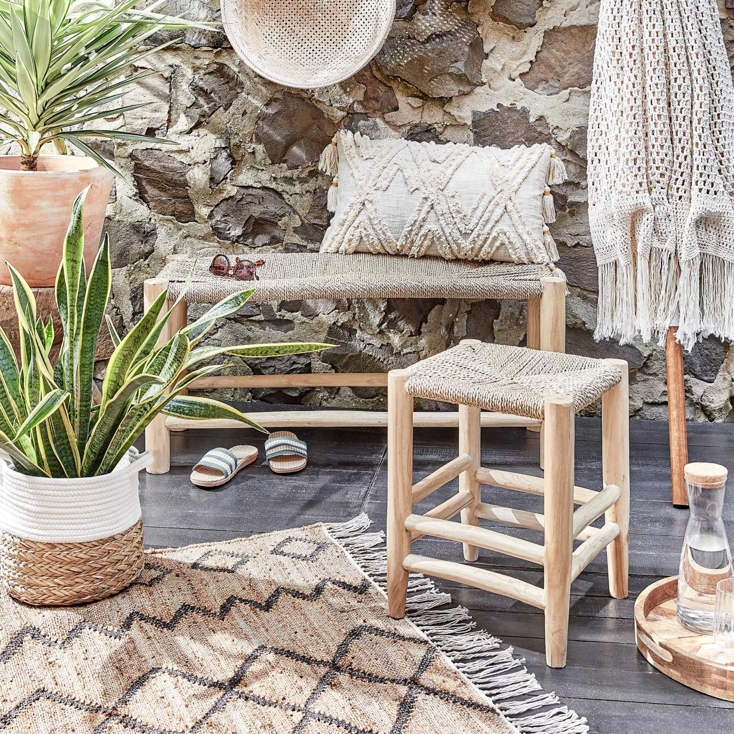 Korb Rund Ø35cm COTTON BRAID In Natur-Weiß 5 Korb Rund Ø35cm COTTON BRAID In Natur-Weiß – Bild 5