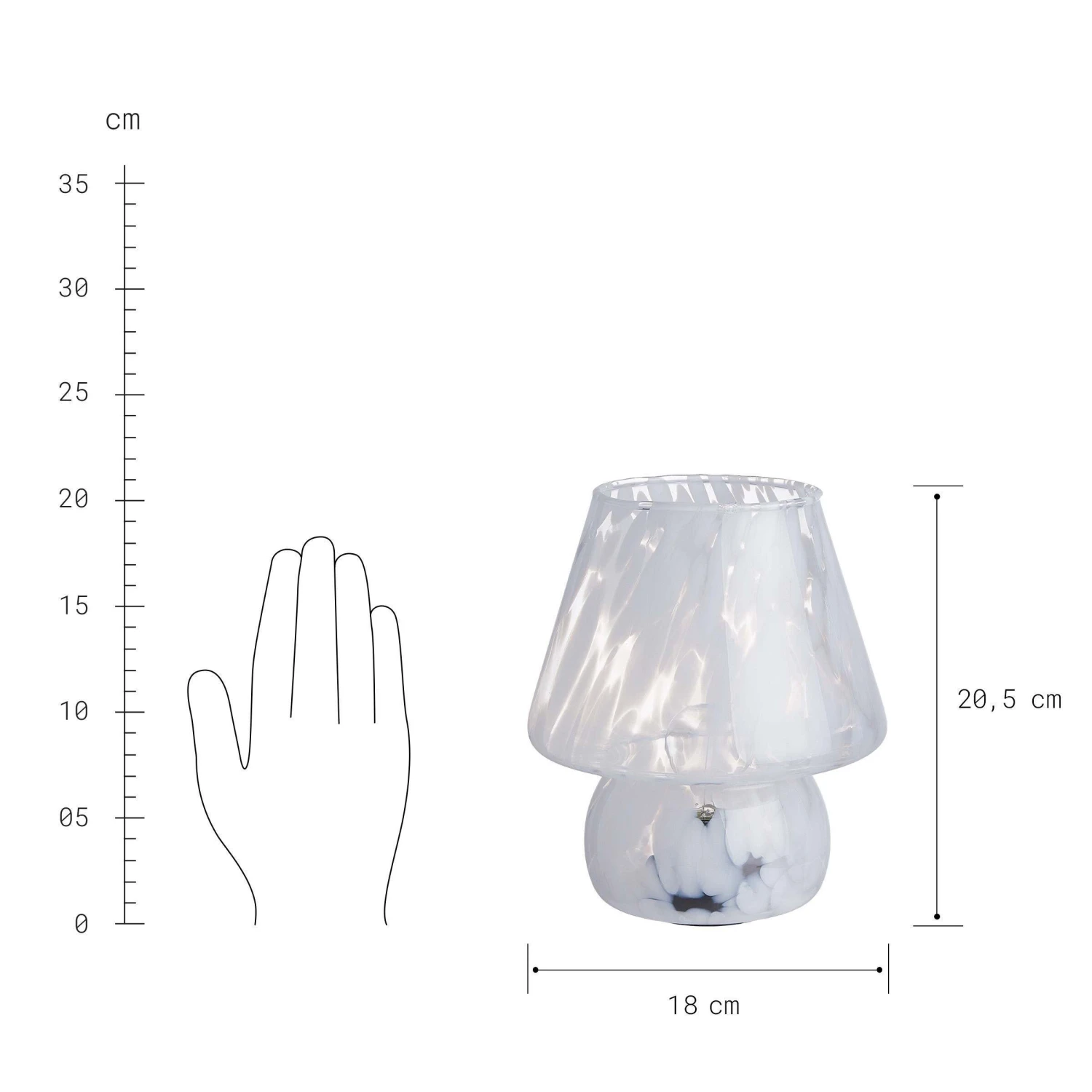 LED Leuchte Höhe 21cm MISS MARBLE In Hellblau 5 LED Leuchte Höhe 21cm MISS MARBLE In Hellblau – Bild 5