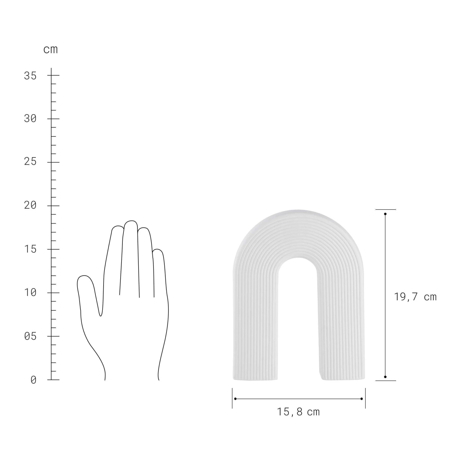 LED Lichterbogen Höhe 20cm RAINBOW In Weiß 5 LED Lichterbogen Höhe 20cm RAINBOW In Weiß – Bild 5