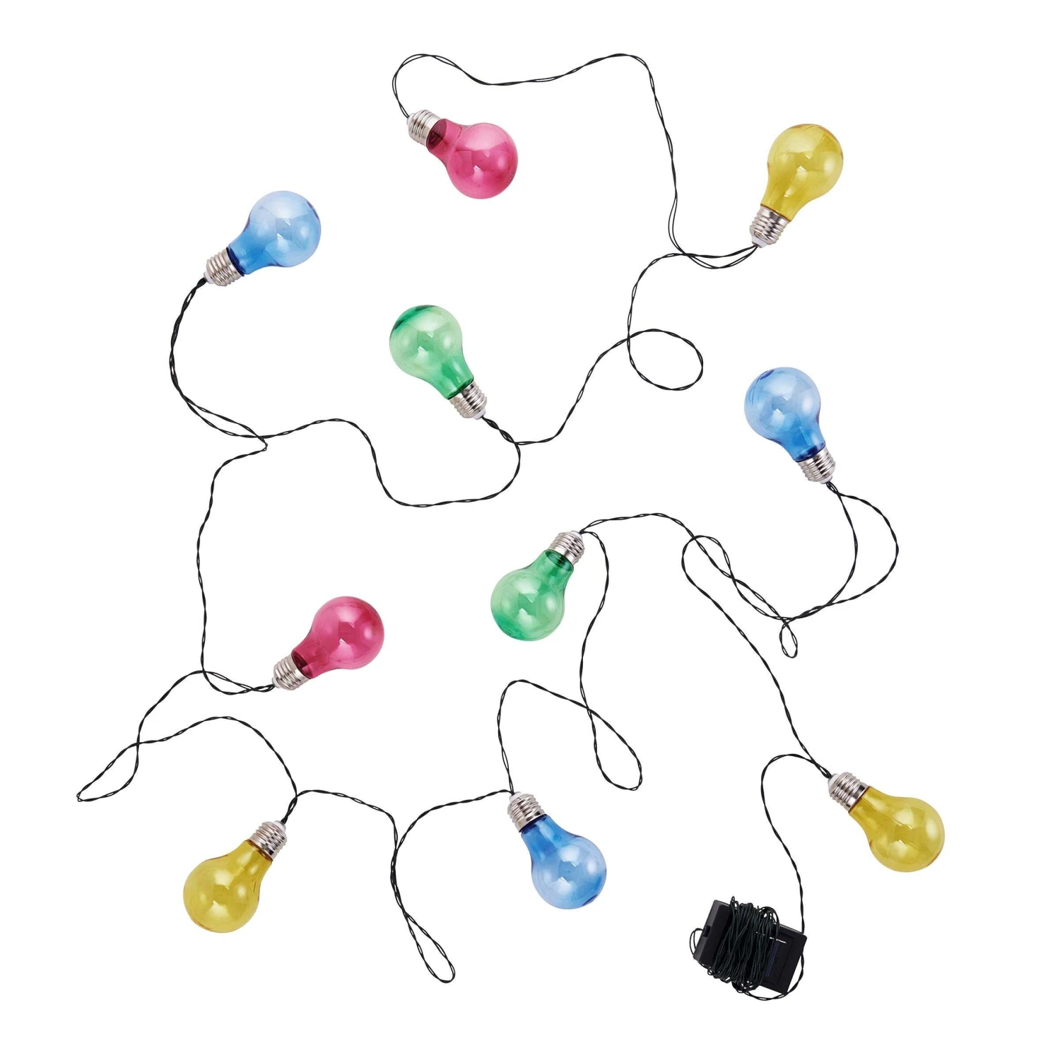 Lichterkette Solar Mit 10 Glühbirnen SUNLIGHT In Bunt 1 Lichterkette Solar Mit 10 Glühbirnen SUNLIGHT In Bunt