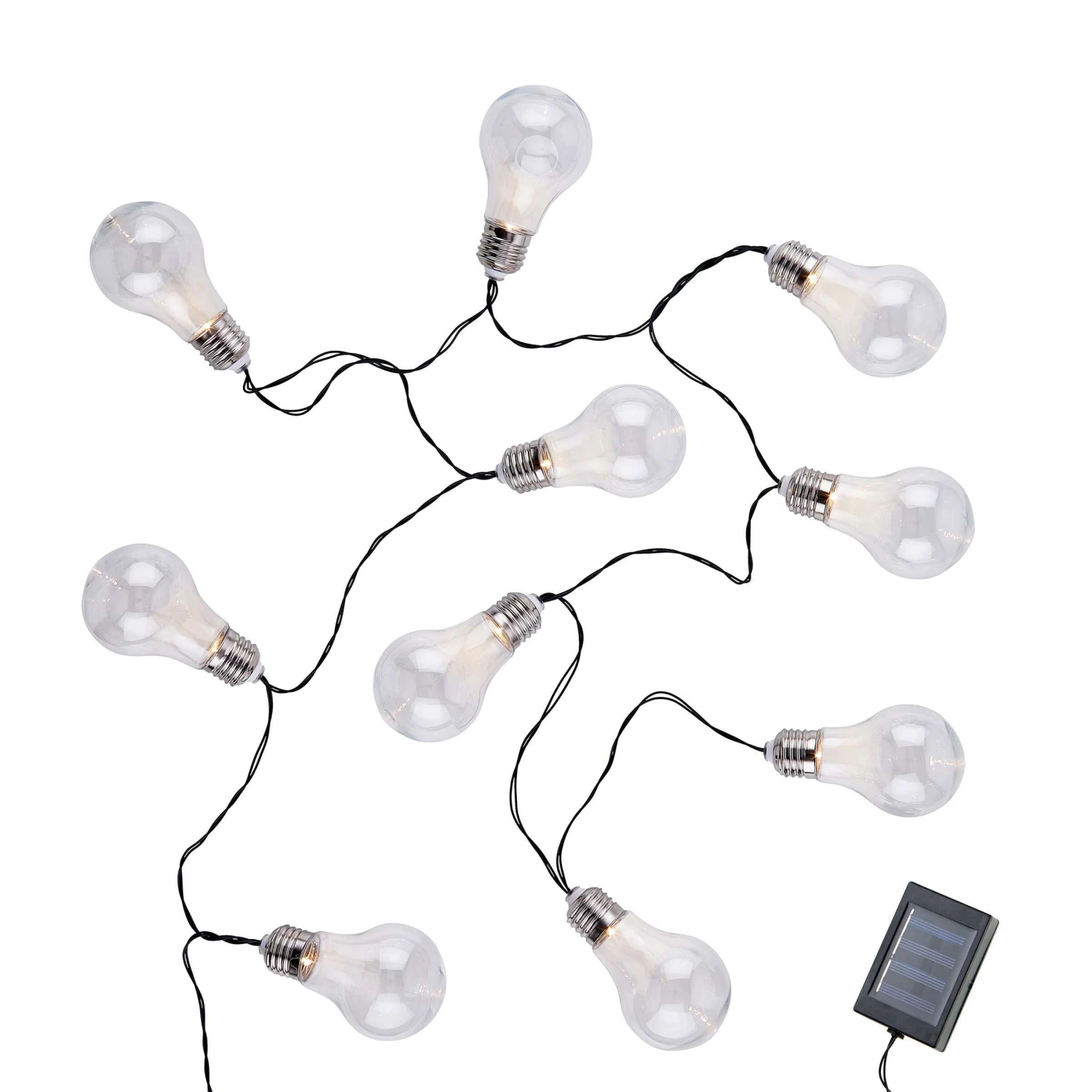 Lichterkette Solar Mit 10 Glühbirnen SUNLIGHT In Transparent 3 Lichterkette Solar Mit 10 Glühbirnen SUNLIGHT In Transparent – Bild 3