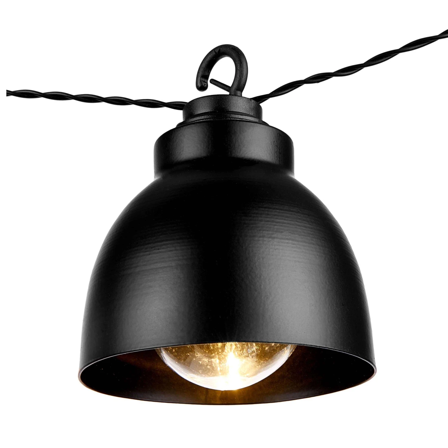 Metall-Lampenkette Mit Stecker WAREHOUSE In Schwarz 3 Metall-Lampenkette Mit Stecker WAREHOUSE In Schwarz – Bild 3