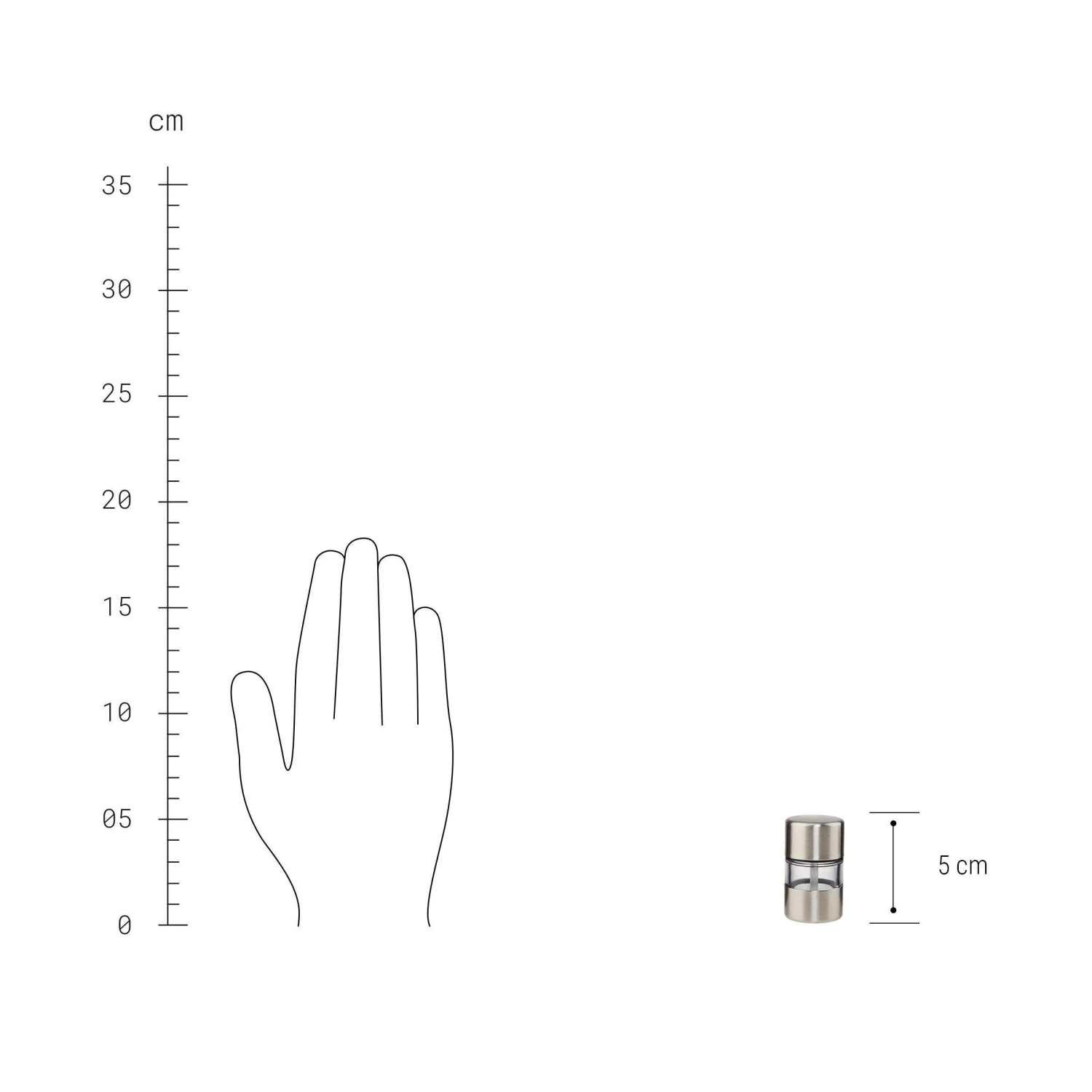 Mini Salz- Oder Pfeffermühle SPICE UP In Transparent 2 Mini Salz- Oder Pfeffermühle SPICE UP In Transparent – Bild 2