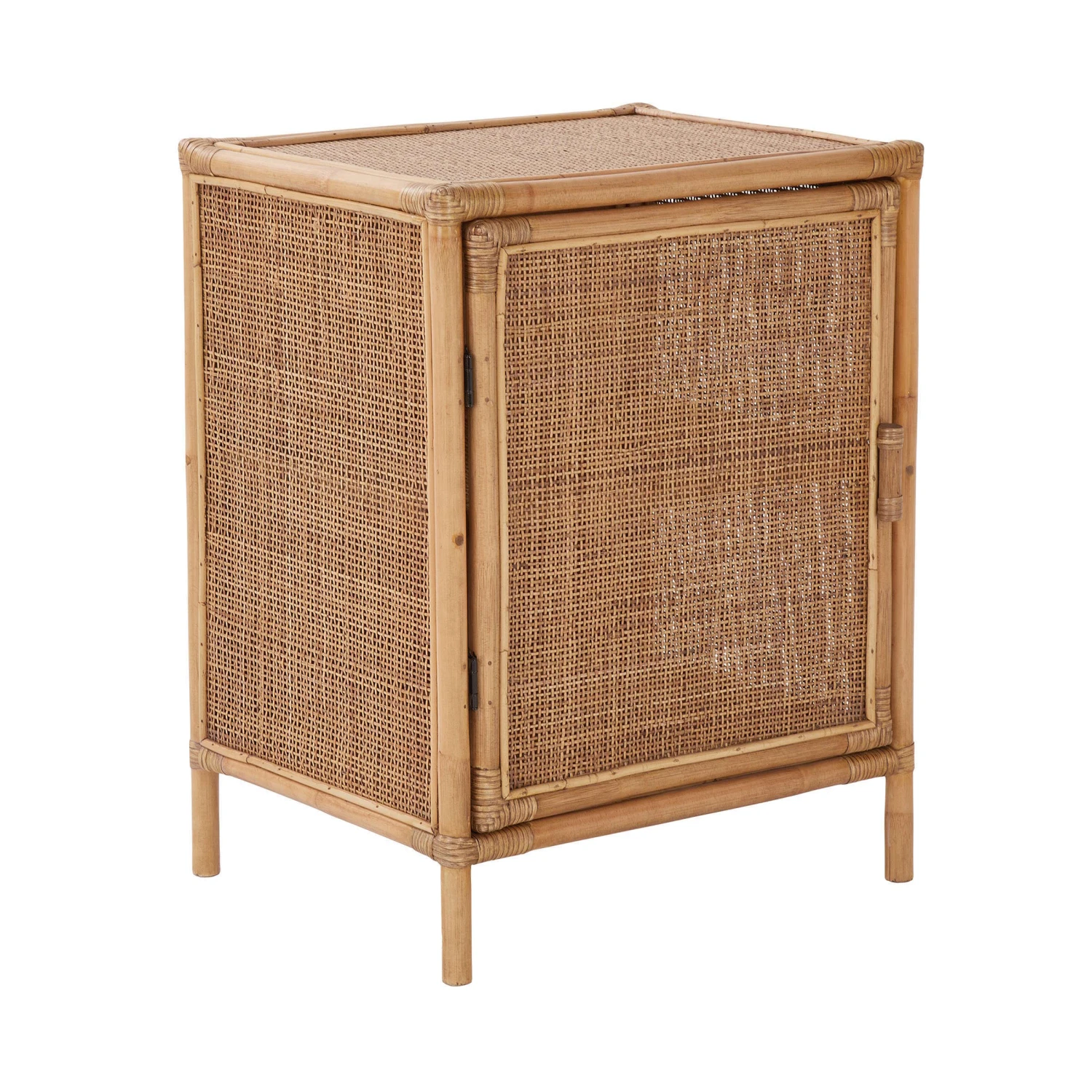 Nachttisch-Schränkchen Handgefertigt Aus Rattan BOHO LOUNGE In Natur 1 Nachttisch-Schränkchen Handgefertigt Aus Rattan BOHO LOUNGE In Natur