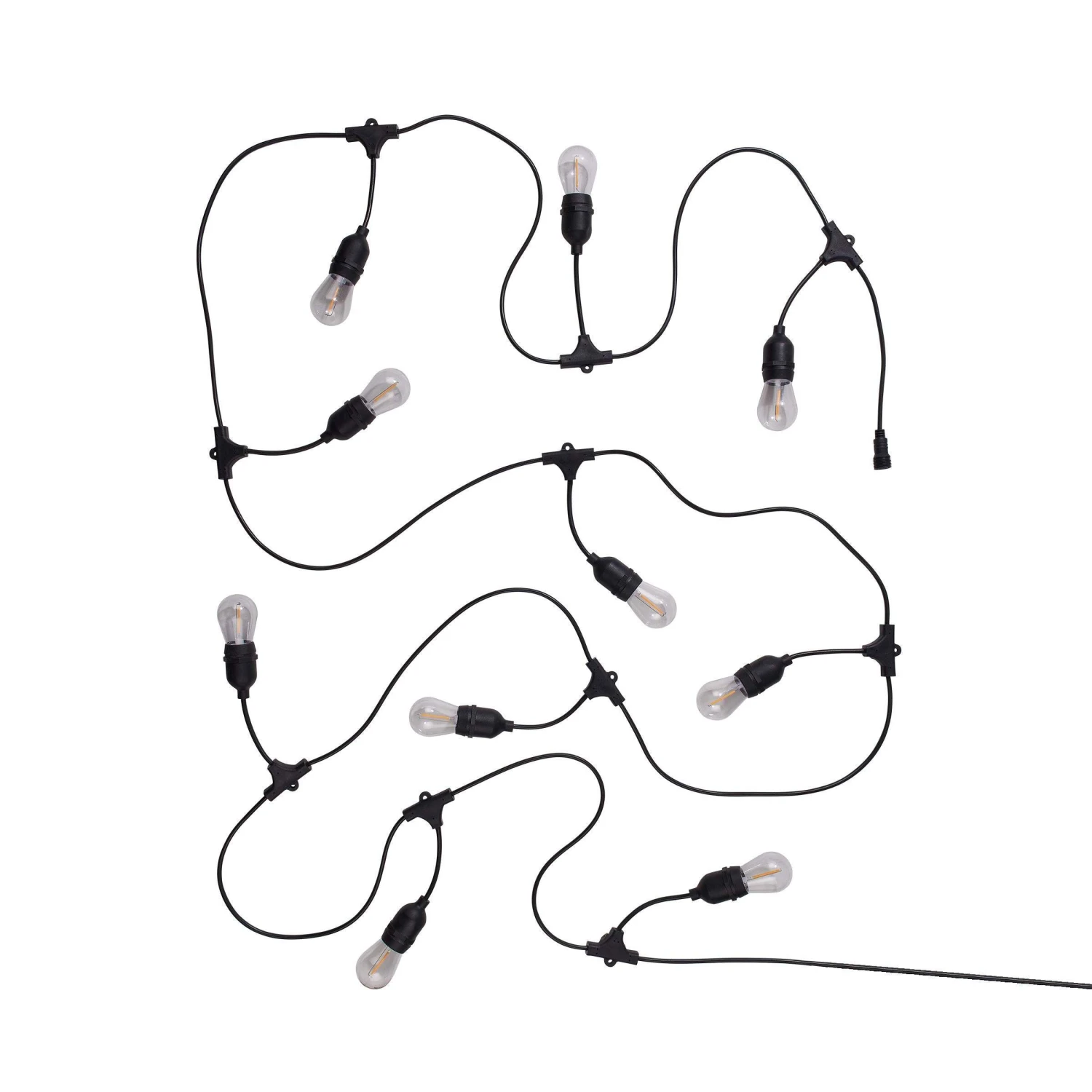 Outdoor-Lichterkette Mit 10 Glühbirnen Und Stecker BULB LIGHTS In Schwarz 2 Outdoor-Lichterkette Mit 10 Glühbirnen Und Stecker BULB LIGHTS In Schwarz – Bild 2