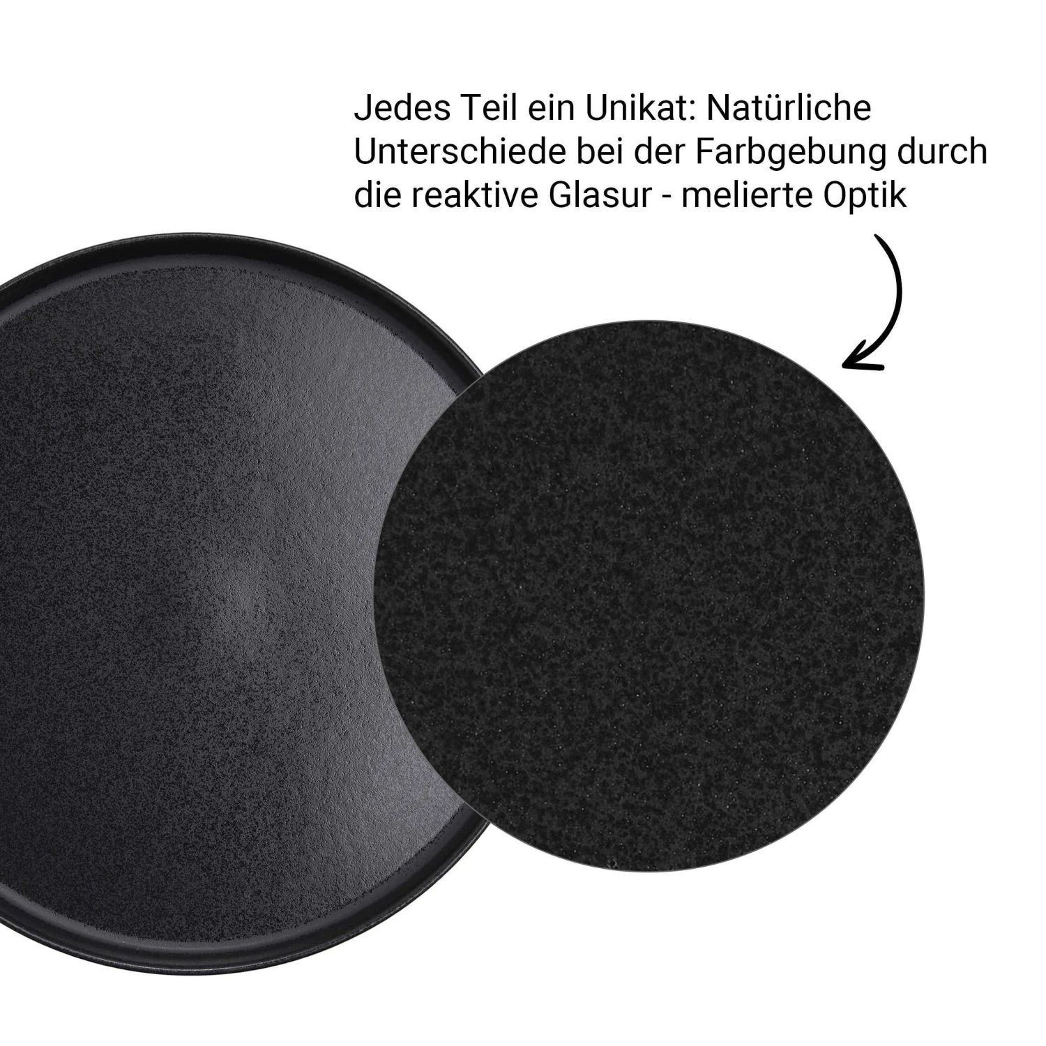 Pastateller Ø23cm CASA NOVA In Schwarz 3 Pastateller Ø23cm CASA NOVA In Schwarz – Bild 3