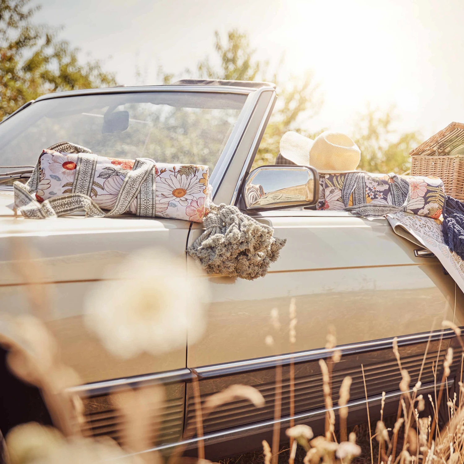 Picknickdecke L 175 X B 154cm BETWEEN FLOWERS In Dunkelblau 10 Picknickdecke L 175 X B 154cm BETWEEN FLOWERS In Dunkelblau – Bild 10