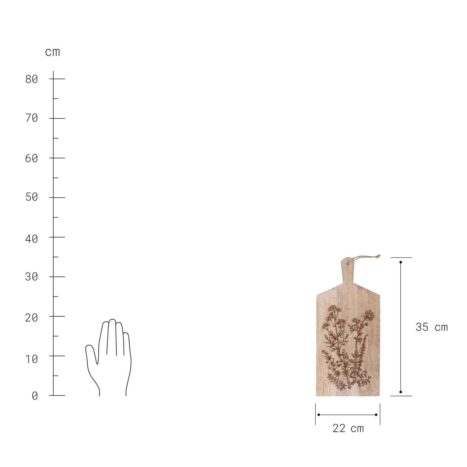 Schneidebrett Blumen L 35 X B 22cm FINE CUT In Braun 4 Schneidebrett Blumen L 35 X B 22cm FINE CUT In Braun – Bild 4