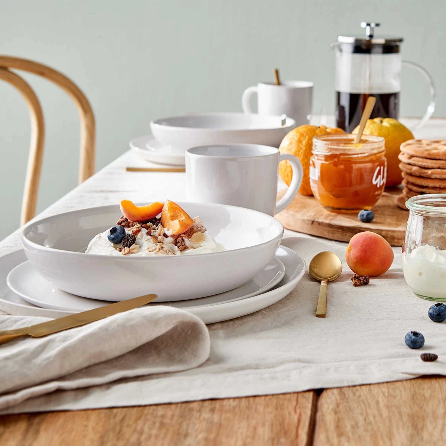 Serviette L 42 X B 42cm RIGA In Natur 2 Serviette L 42 X B 42cm RIGA In Natur – Bild 2