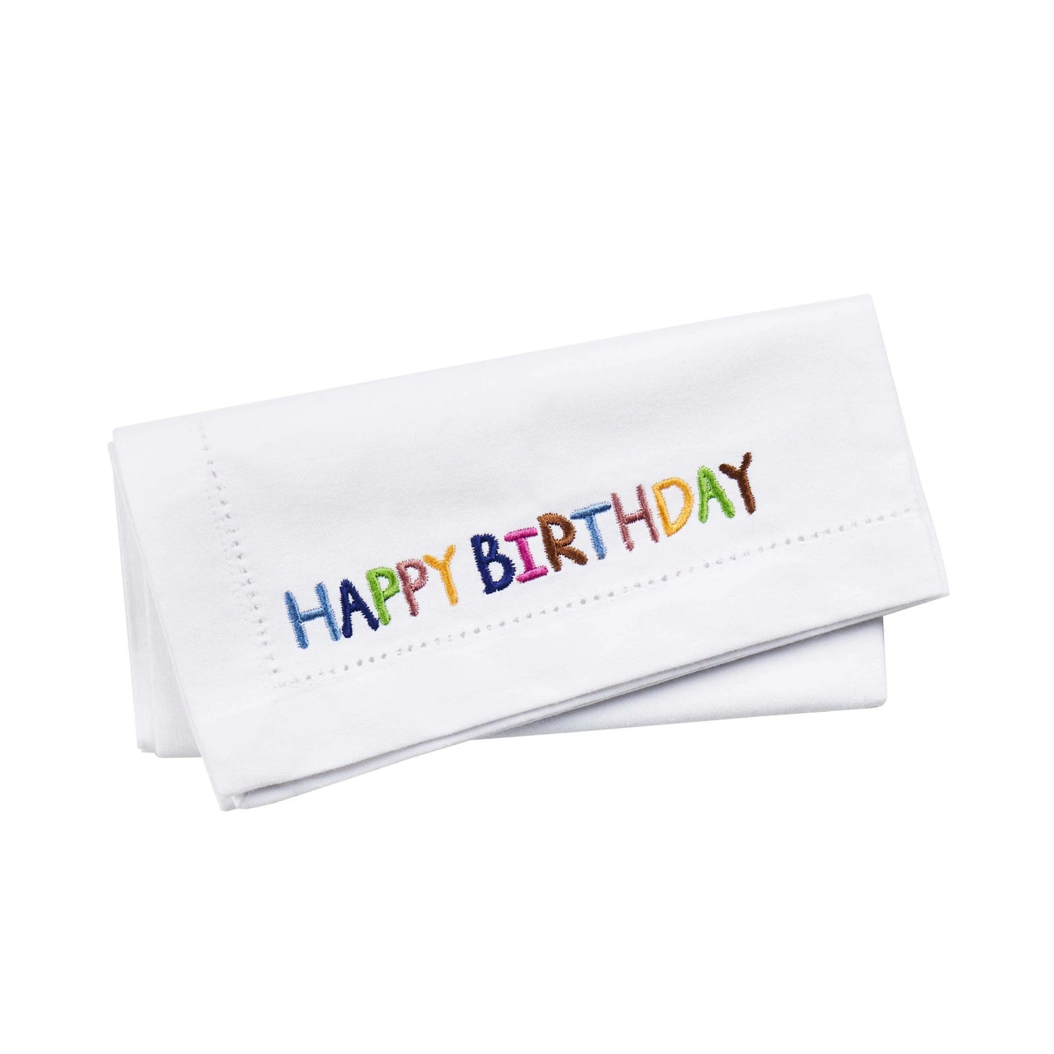 Serviette L 45 X B 45cm HAPPY BIRTHDAY In Weiß 2 Serviette L 45 X B 45cm HAPPY BIRTHDAY In Weiß – Bild 2