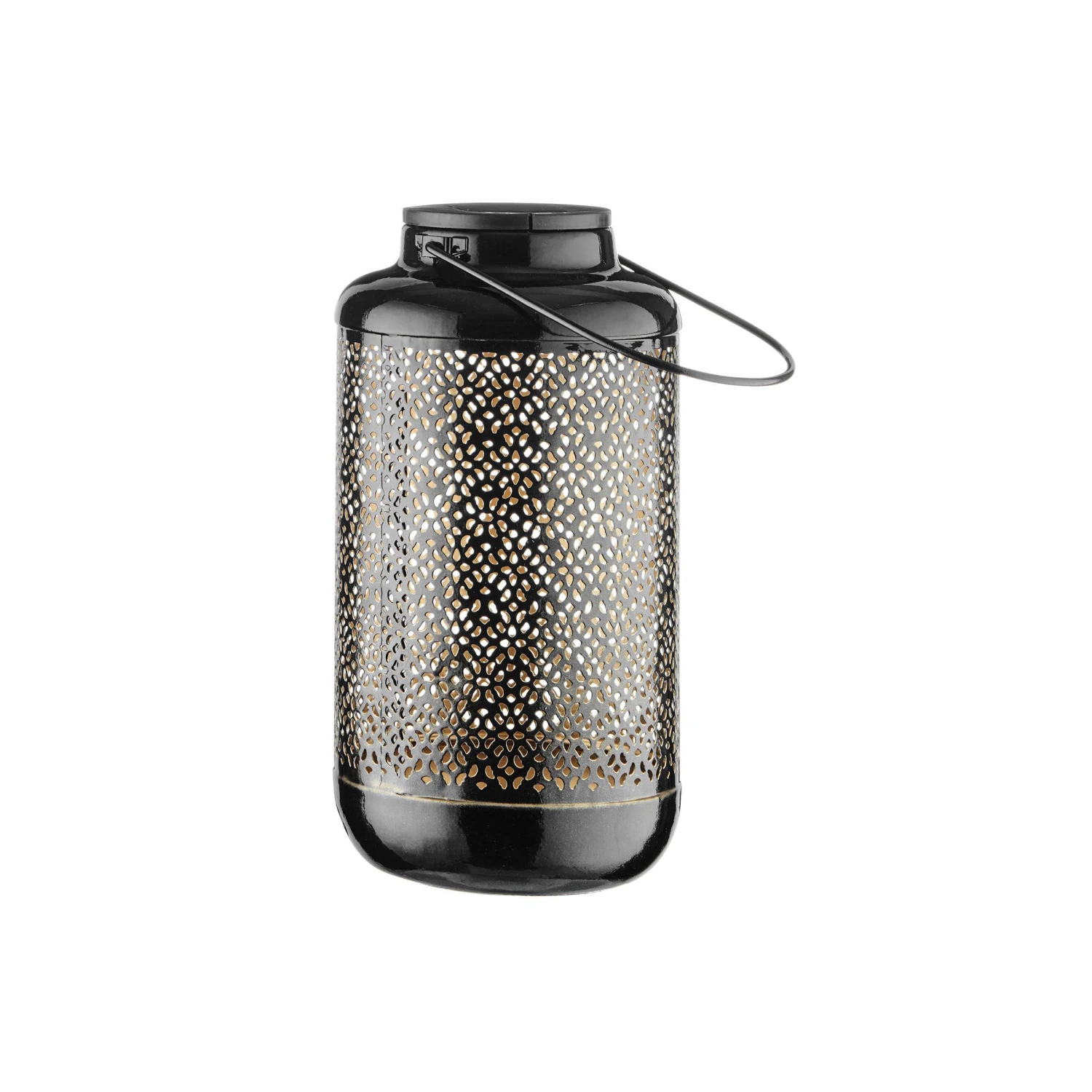 Solar-Laterne H 24cm SOLANA In Schwarz-Gold 1 Solar-Laterne H 24cm SOLANA In Schwarz-Gold