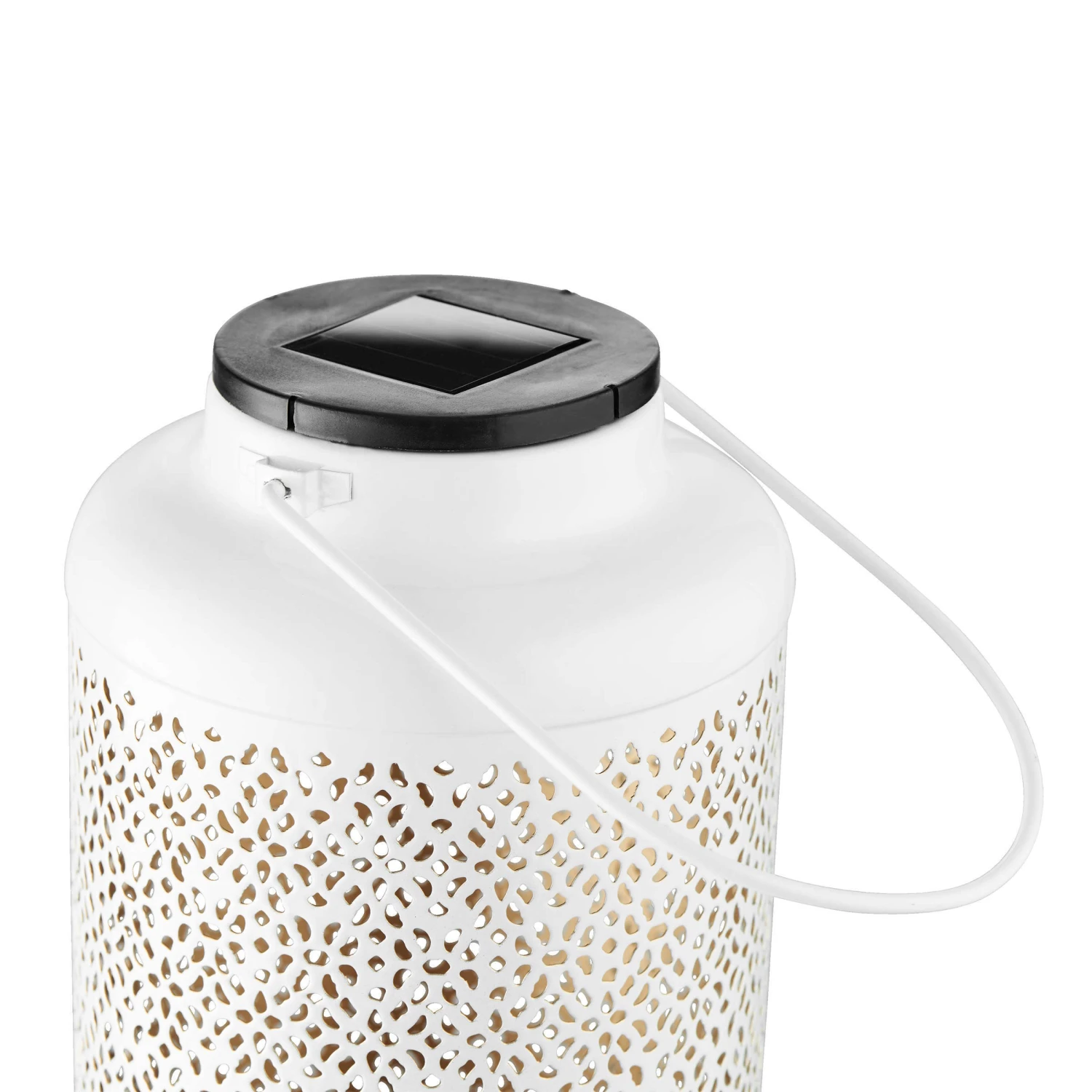 Solar-Laterne H 24cm SOLANA In Weiß-Gold 4 Solar-Laterne H 24cm SOLANA In Weiß-Gold – Bild 4