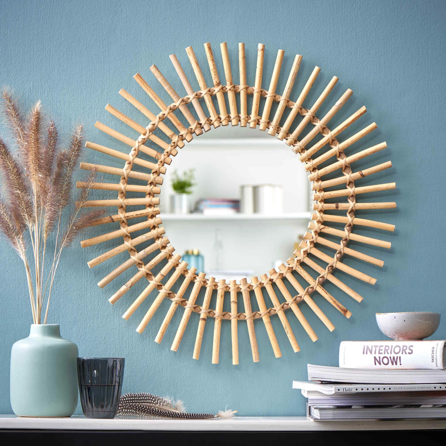 Spiegel Sonnenförmig Ø56cm COTTAGE In Natur 2 Spiegel Sonnenförmig Ø56cm COTTAGE In Natur – Bild 2
