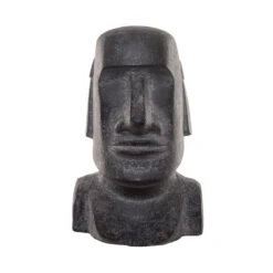 Statue Höhe 46cm MOAI In Grau