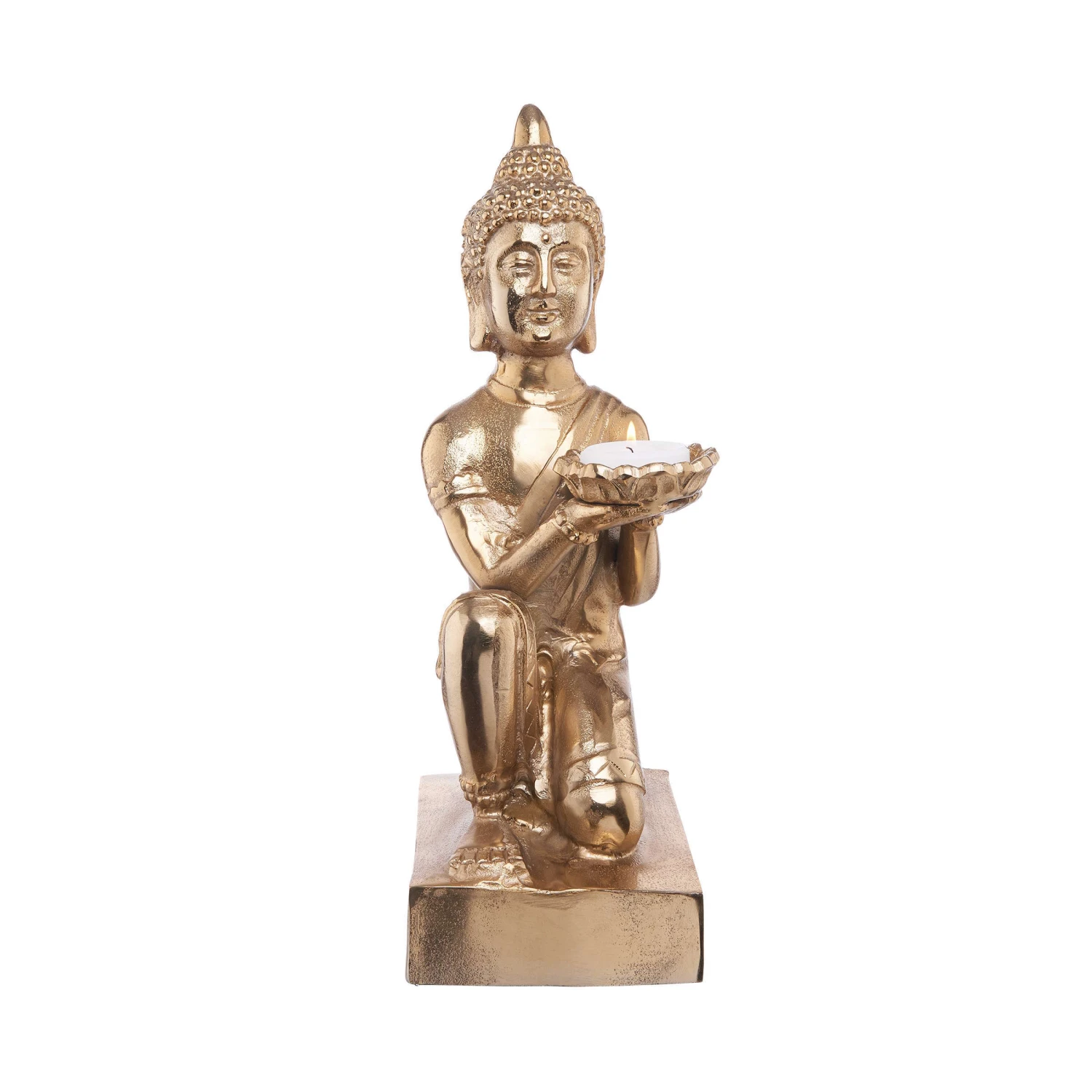 Statue Mit Kerzenteller Höhe 44cm BALI In Gold 7 Statue Mit Kerzenteller Höhe 44cm BALI In Gold – Bild 7