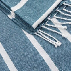 Strandtuch L 200 X B 180cm SURFSIDE In Blau 10 Strandtuch L 200 X B 180cm SURFSIDE In Blau -Butlers butlers strandtuch l 200 x b 180cm surfside in blau 4