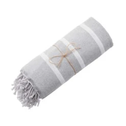 Strandtuch L 200 X B 180cm SURFSIDE In Hellgrau 11 Strandtuch L 200 X B 180cm SURFSIDE In Hellgrau -Butlers butlers strandtuch l 200 x b 180cm surfside in hellgrau 5