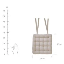Stuhlkissen Mit Bändchen L 35 X B 37cm SOLID In Beige 7 Stuhlkissen Mit Bändchen L 35 X B 37cm SOLID In Beige -Butlers butlers stuhlkissen mit bandchen l 35 x b 37cm solid in beige 3