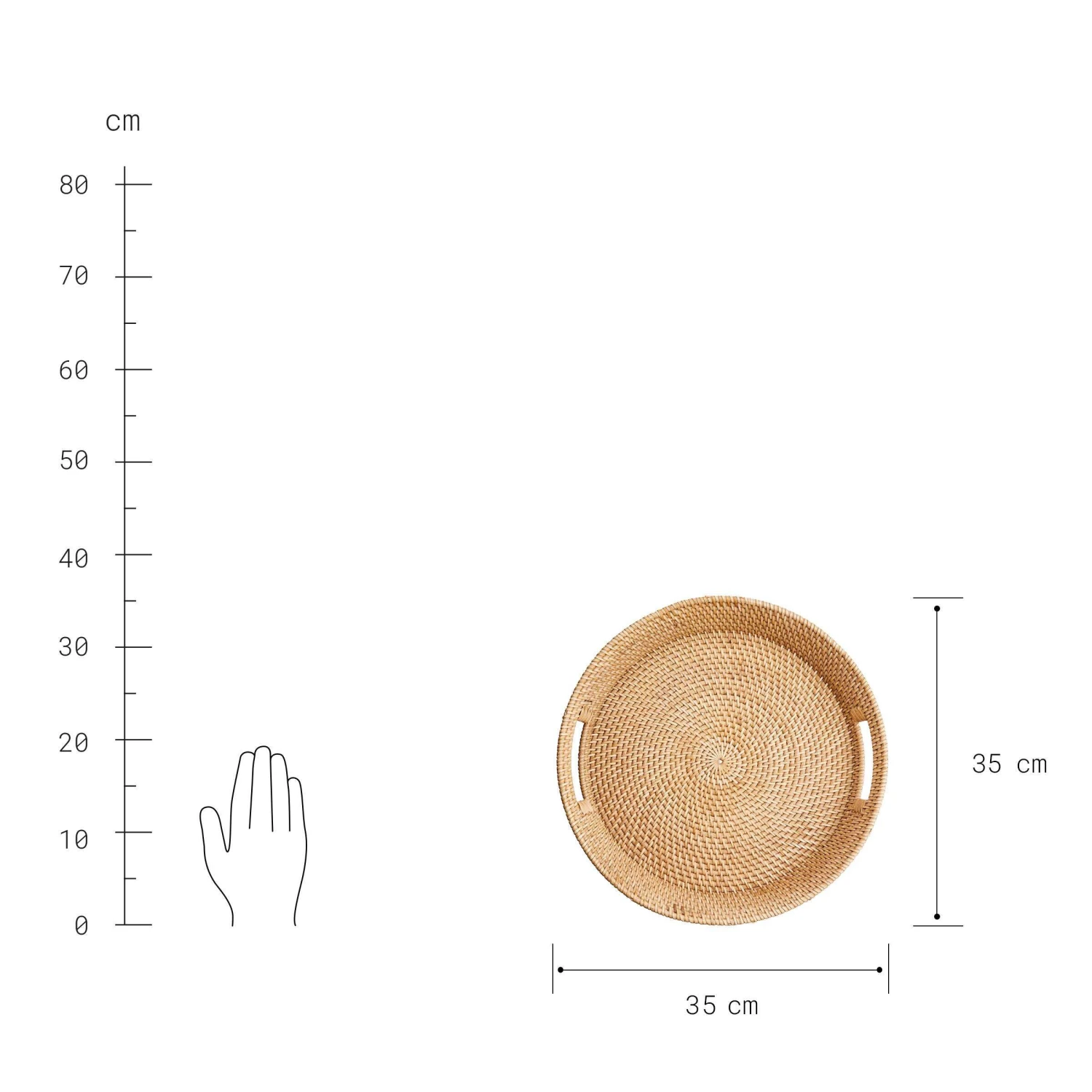Tablett L 35 X B 6cm RONDA In Natur 3 Tablett L 35 X B 6cm RONDA In Natur – Bild 3