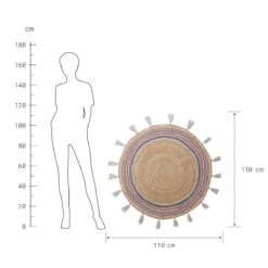 Teppich Rainbow Mit Quasten Ø110cm ALL NATURE In Natur-Bunt 7 Teppich Rainbow Mit Quasten Ø110cm ALL NATURE In Natur-Bunt -Butlers butlers teppich rainbow mit quasten o110cm all nature in natur bunt 2