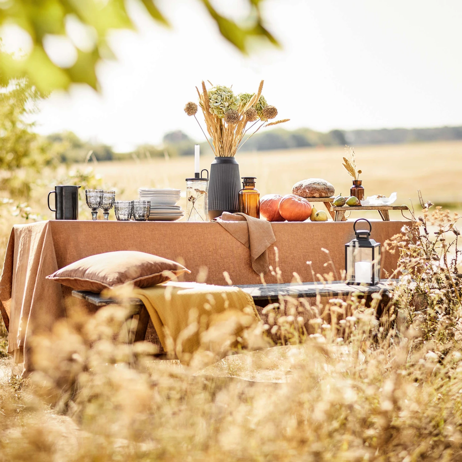 Tischdecke L 300 X B 160cm RIGA In Dunkelorange 2 Tischdecke L 300 X B 160cm RIGA In Dunkelorange – Bild 2