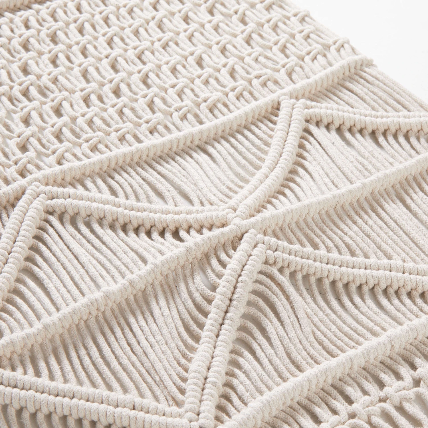 Tischläufer L 180 X B 35cm MACRAMÉ In Creme 6 Tischläufer L 180 X B 35cm MACRAMÉ In Creme – Bild 6