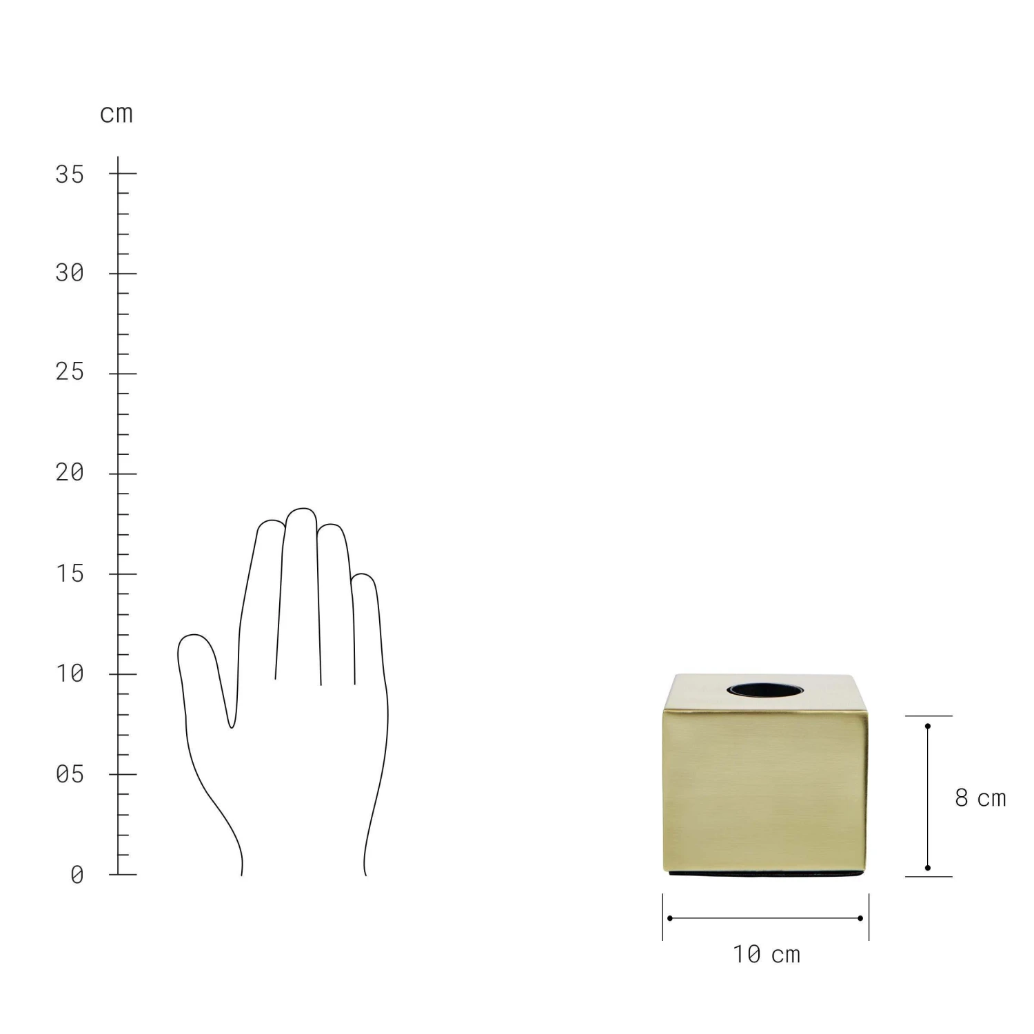 Tischleuchte Quadratisch 10x10cm STILO In Gold 3 Tischleuchte Quadratisch 10x10cm STILO In Gold – Bild 3