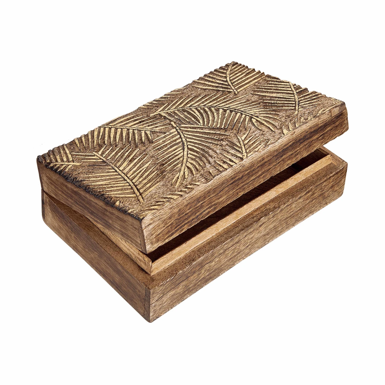 Truhe Mit Schnitzerei Rechteckig L 21 X B 13cm TREASURE In Hellbraun-Gold 2 Truhe Mit Schnitzerei Rechteckig L 21 X B 13cm TREASURE In Hellbraun-Gold – Bild 2