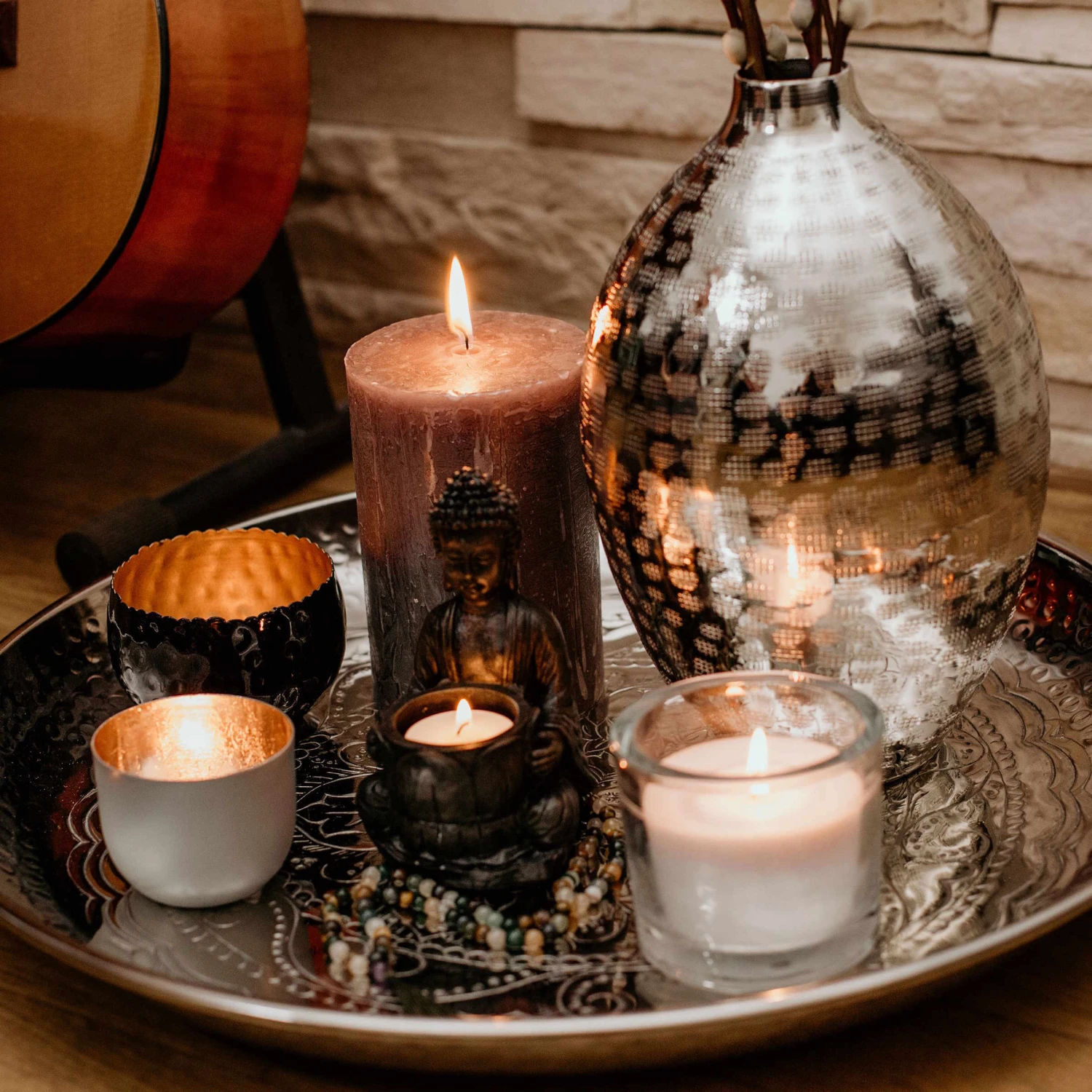 Vase Höhe 35 Cm INDIRA In Silber 8 Vase Höhe 35 Cm INDIRA In Silber – Bild 8