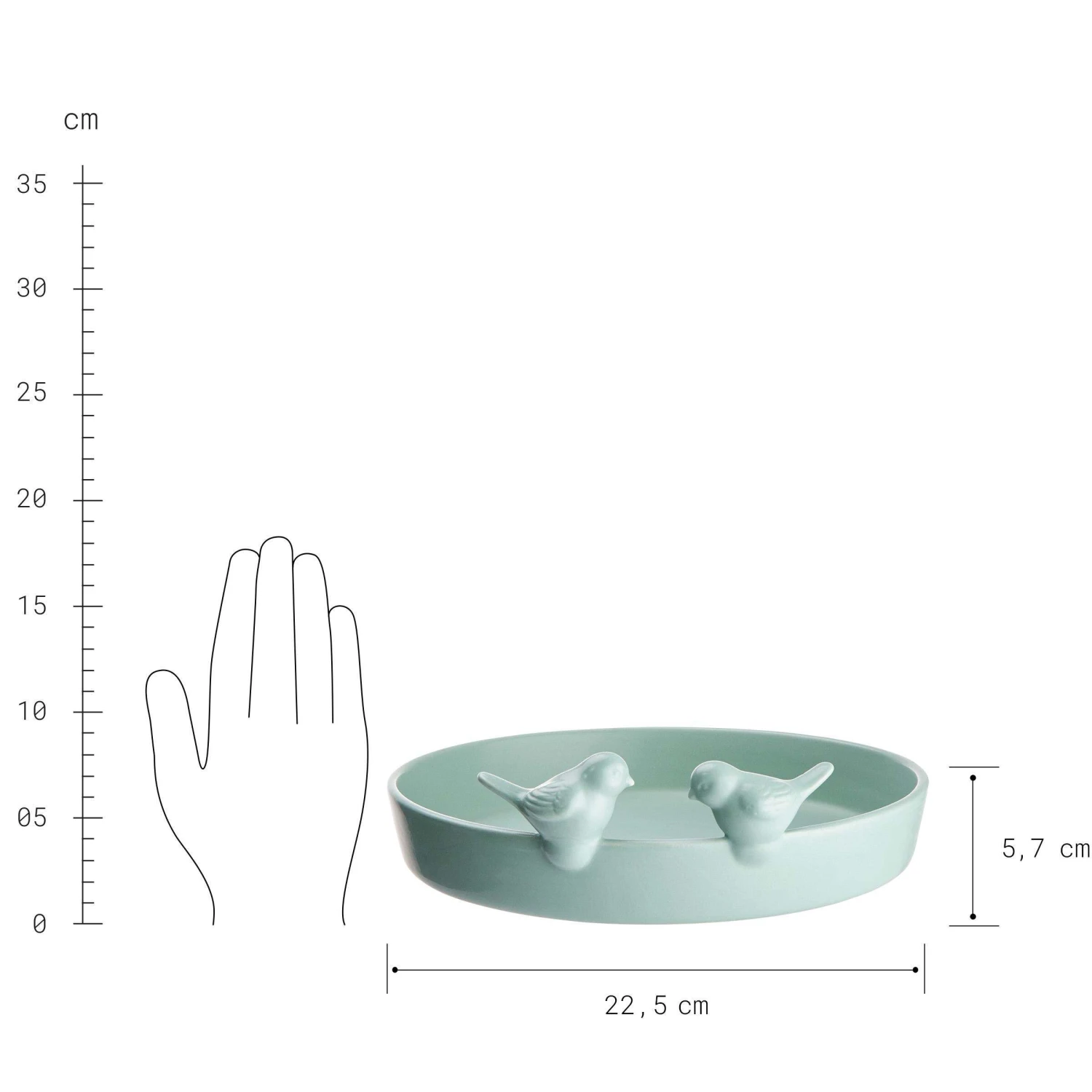 Vogelbad Ø23cm BIRDS PLACE In Salbei 3 Vogelbad Ø23cm BIRDS PLACE In Salbei – Bild 3