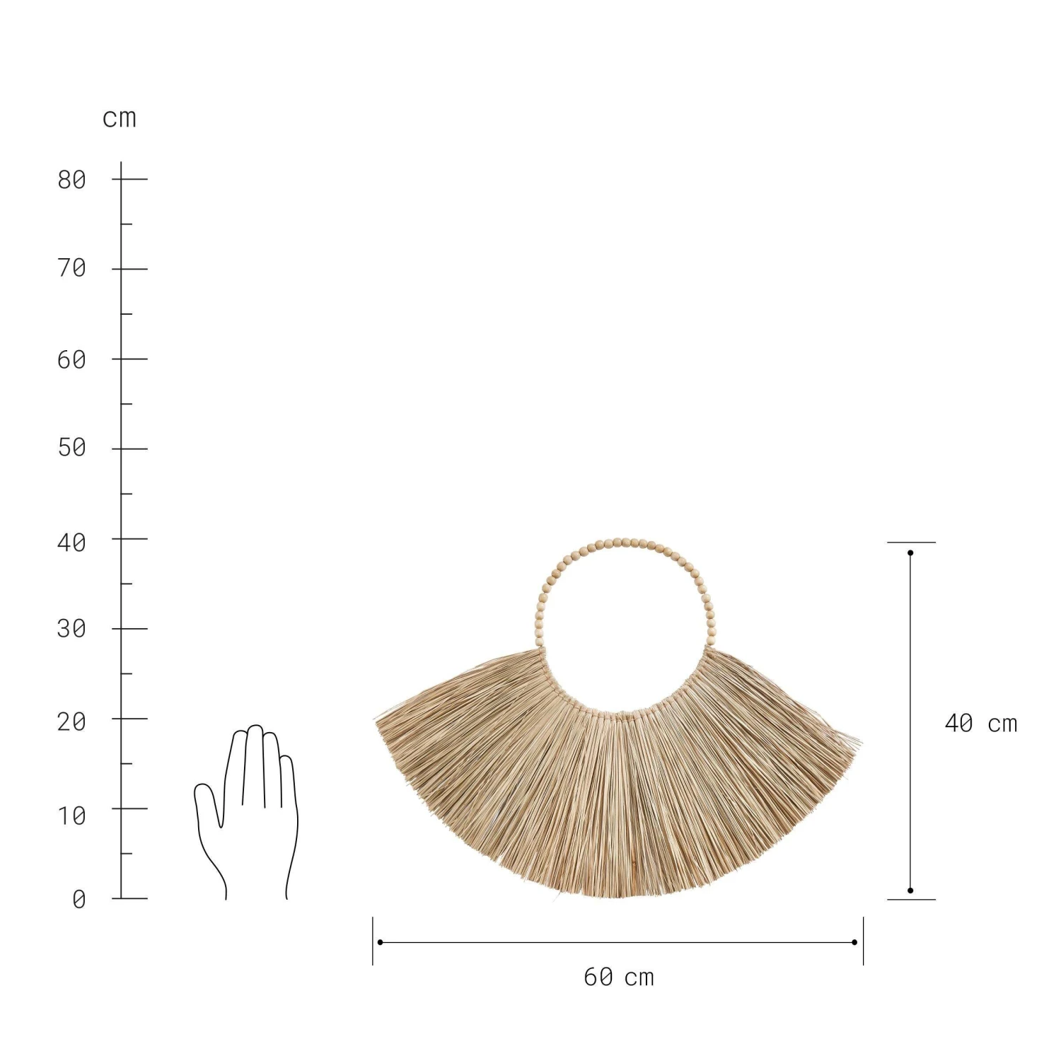 Wanddekoration L 60 X B 40cm BALI In Natur 2 Wanddekoration L 60 X B 40cm BALI In Natur – Bild 2