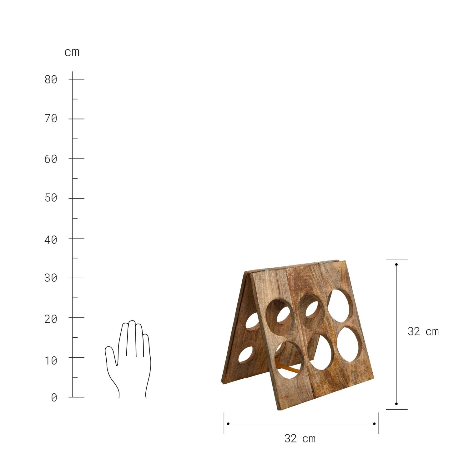 Weinregal Zum Aufstellen MANGO DAYS In Braun 2 Weinregal Zum Aufstellen MANGO DAYS In Braun – Bild 2