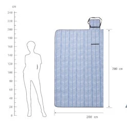XXL-Picknickdecke Streifen L 200 X B 200cm GET TOGETHER In Blau-Weiß 6 XXL-Picknickdecke Streifen L 200 X B 200cm GET TOGETHER In Blau-Weiß -Butlers butlers xxl picknickdecke streifen l 200 x b 200cm get together in blau weiss 2