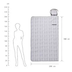 XXL-Picknickdecke Streifen L 200 X B 200cm GET TOGETHER In Hellgrau-Anthrazit 6 XXL-Picknickdecke Streifen L 200 X B 200cm GET TOGETHER In Hellgrau-Anthrazit -Butlers butlers xxl picknickdecke streifen l 200 x b 200cm get together in hellgrau anthrazit 2